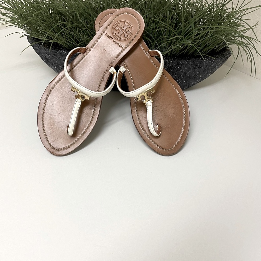 Tory Burch White Sandals - Picture 1 of 5
